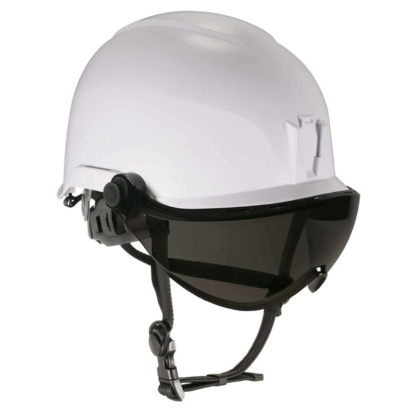 Skullerz By Ergodyne Anti-Fog Smoke Lens White Class E Safety Helmet with Visor 8974V